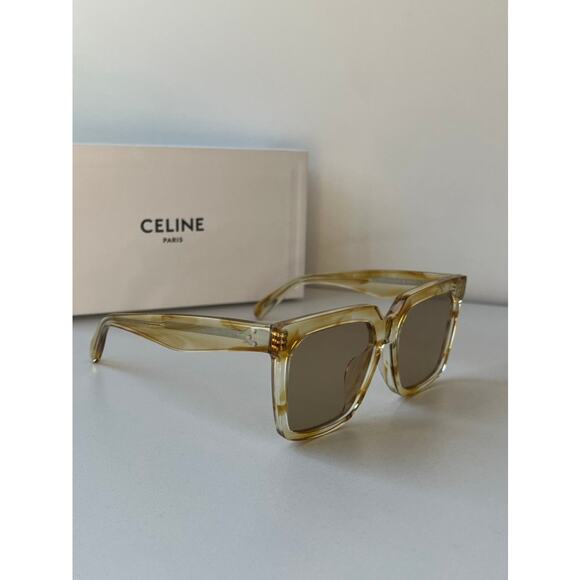 NEW Celine CL4055IN Tilda Square Sunglasses in Brown Havana - Picture 5 of 7